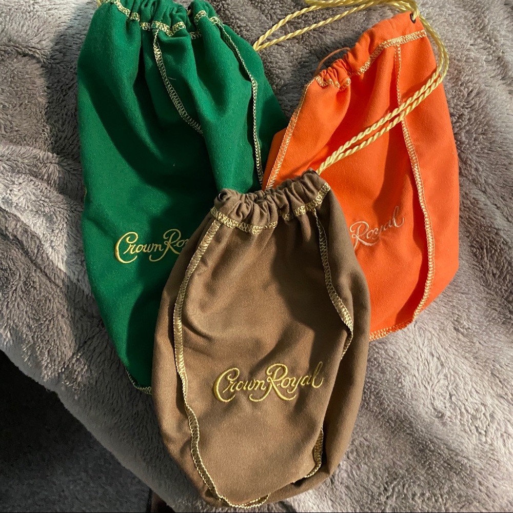 Crown Royal bags (three)